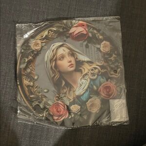 Suncatcher with Portrait and Floral Design